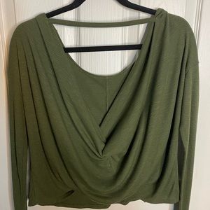 Olive Green Reversible Top.